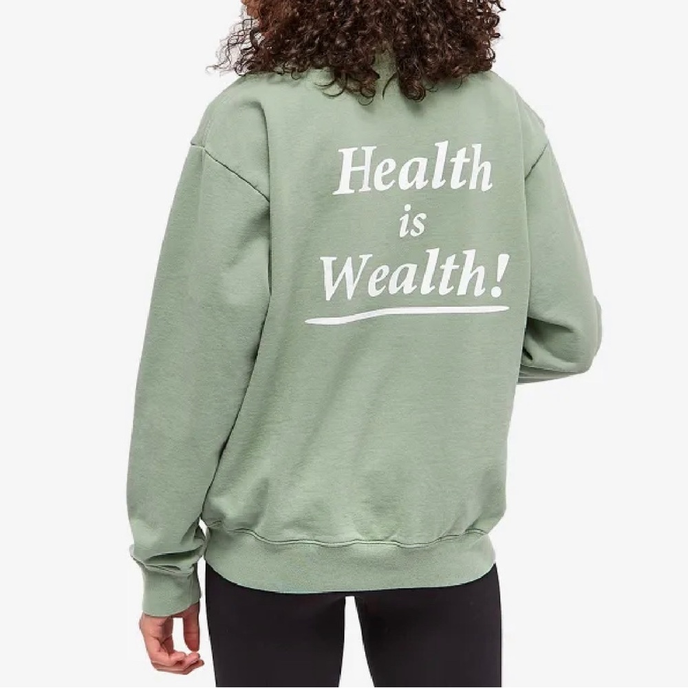 Sporty & Rich Health Is Wealth Crewneck Sweatshirt